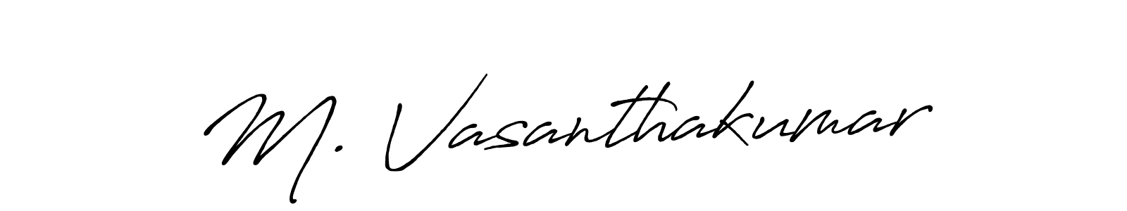 How to Draw M. Vasanthakumar signature style? Antro_Vectra_Bolder is a latest design signature styles for name M. Vasanthakumar. M. Vasanthakumar signature style 7 images and pictures png