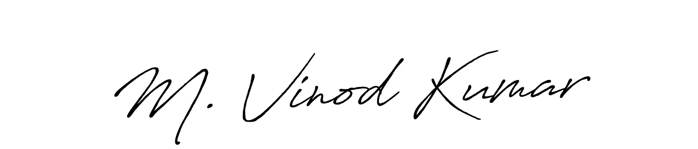 Similarly Antro_Vectra_Bolder is the best handwritten signature design. Signature creator online .You can use it as an online autograph creator for name M. Vinod Kumar. M. Vinod Kumar signature style 7 images and pictures png