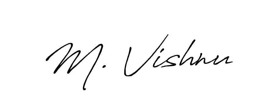 How to make M. Vishnu signature? Antro_Vectra_Bolder is a professional autograph style. Create handwritten signature for M. Vishnu name. M. Vishnu signature style 7 images and pictures png