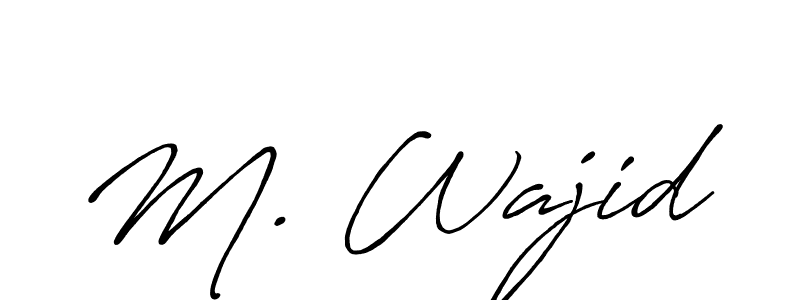 Make a beautiful signature design for name M. Wajid. With this signature (Antro_Vectra_Bolder) style, you can create a handwritten signature for free. M. Wajid signature style 7 images and pictures png