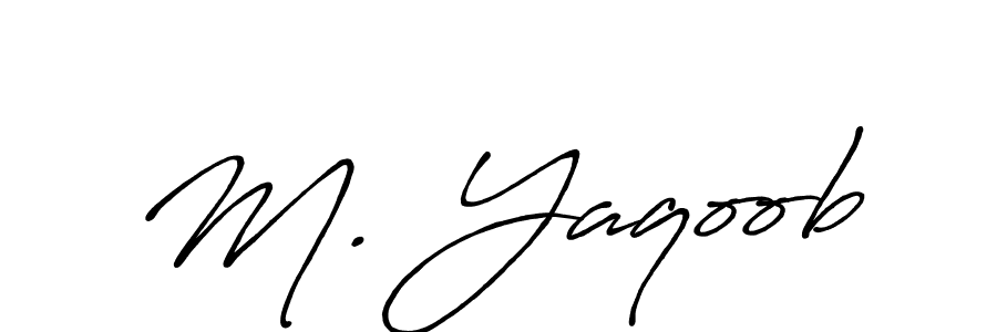 Make a beautiful signature design for name M. Yaqoob. With this signature (Antro_Vectra_Bolder) style, you can create a handwritten signature for free. M. Yaqoob signature style 7 images and pictures png