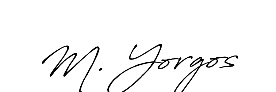 Create a beautiful signature design for name M. Yorgos. With this signature (Antro_Vectra_Bolder) fonts, you can make a handwritten signature for free. M. Yorgos signature style 7 images and pictures png
