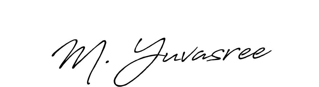M. Yuvasree stylish signature style. Best Handwritten Sign (Antro_Vectra_Bolder) for my name. Handwritten Signature Collection Ideas for my name M. Yuvasree. M. Yuvasree signature style 7 images and pictures png