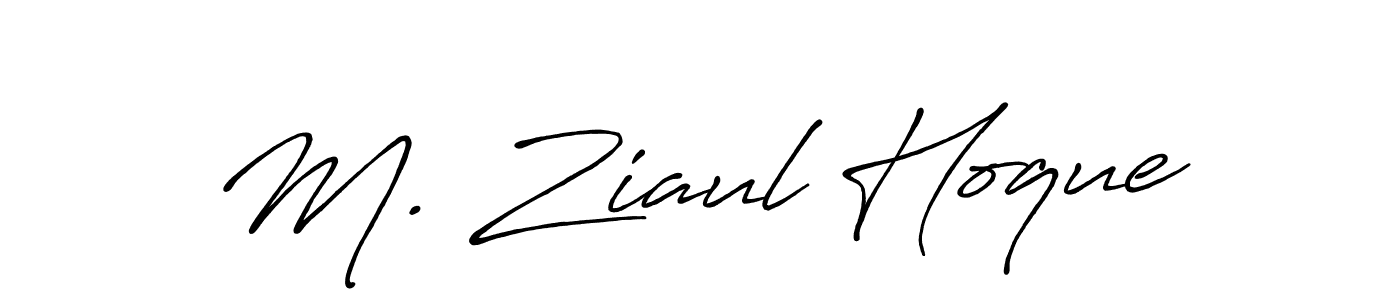 The best way (Antro_Vectra_Bolder) to make a short signature is to pick only two or three words in your name. The name M. Ziaul Hoque include a total of six letters. For converting this name. M. Ziaul Hoque signature style 7 images and pictures png