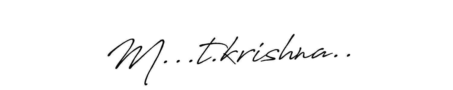 Antro_Vectra_Bolder is a professional signature style that is perfect for those who want to add a touch of class to their signature. It is also a great choice for those who want to make their signature more unique. Get M...t.krishna.. name to fancy signature for free. M...t.krishna.. signature style 7 images and pictures png