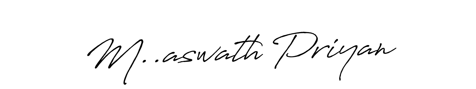 This is the best signature style for the M..aswath Priyan name. Also you like these signature font (Antro_Vectra_Bolder). Mix name signature. M..aswath Priyan signature style 7 images and pictures png