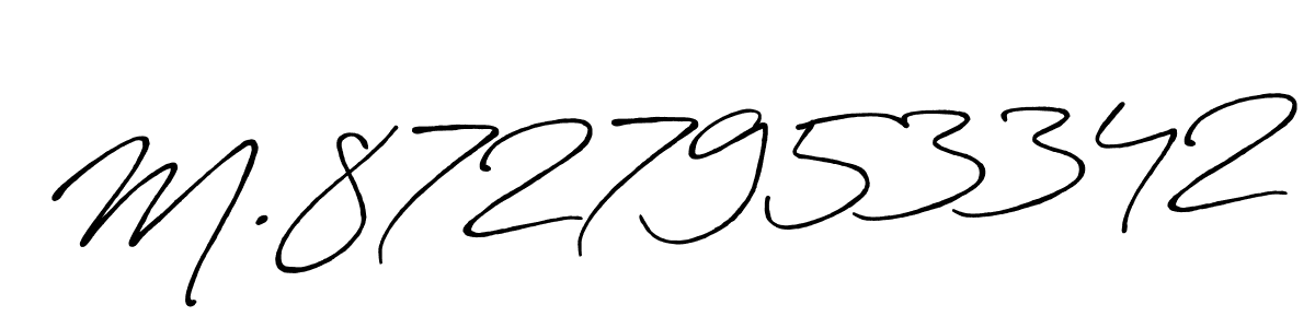 It looks lik you need a new signature style for name M.8727953342. Design unique handwritten (Antro_Vectra_Bolder) signature with our free signature maker in just a few clicks. M.8727953342 signature style 7 images and pictures png