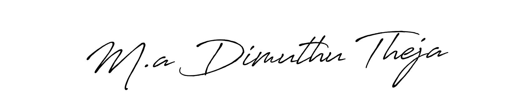 You can use this online signature creator to create a handwritten signature for the name M.a Dimuthu Theja. This is the best online autograph maker. M.a Dimuthu Theja signature style 7 images and pictures png