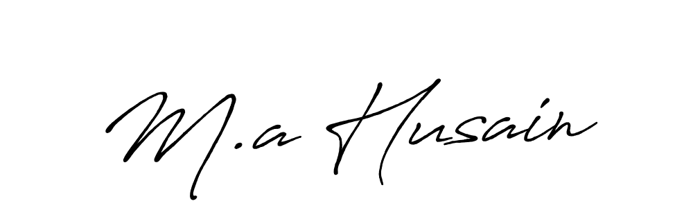 Similarly Antro_Vectra_Bolder is the best handwritten signature design. Signature creator online .You can use it as an online autograph creator for name M.a Husain. M.a Husain signature style 7 images and pictures png