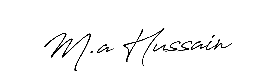 How to make M.a Hussain signature? Antro_Vectra_Bolder is a professional autograph style. Create handwritten signature for M.a Hussain name. M.a Hussain signature style 7 images and pictures png