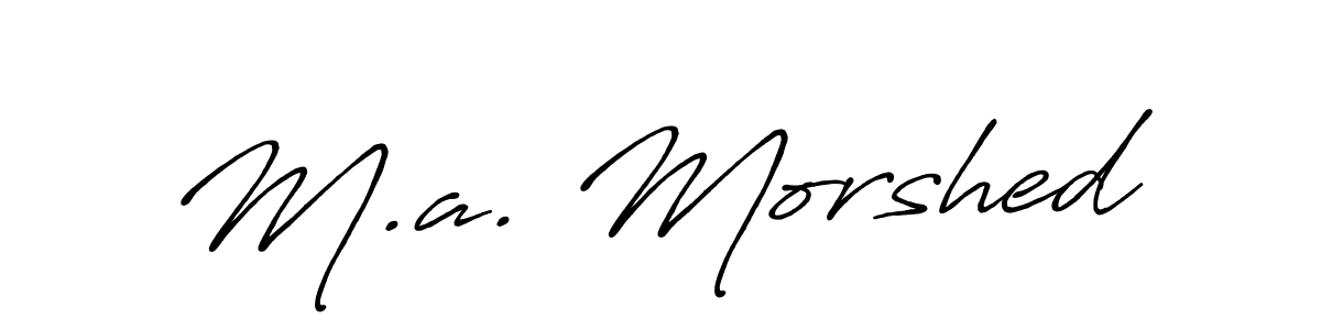 How to make M.a. Morshed signature? Antro_Vectra_Bolder is a professional autograph style. Create handwritten signature for M.a. Morshed name. M.a. Morshed signature style 7 images and pictures png