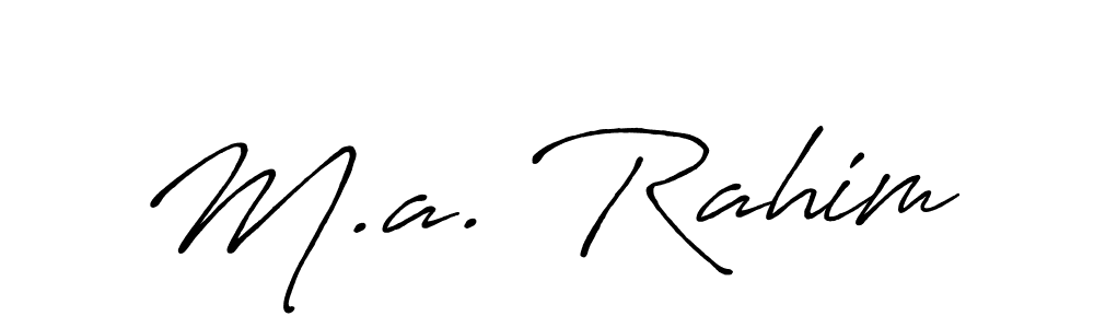 Antro_Vectra_Bolder is a professional signature style that is perfect for those who want to add a touch of class to their signature. It is also a great choice for those who want to make their signature more unique. Get M.a. Rahim name to fancy signature for free. M.a. Rahim signature style 7 images and pictures png