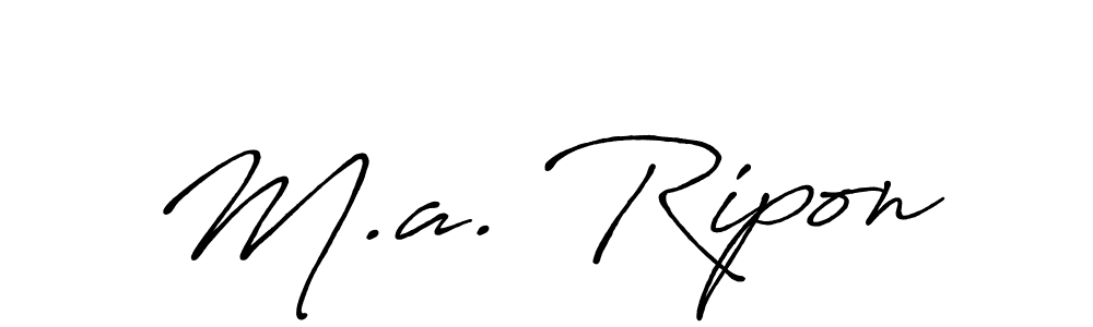 Make a beautiful signature design for name M.a. Ripon. Use this online signature maker to create a handwritten signature for free. M.a. Ripon signature style 7 images and pictures png