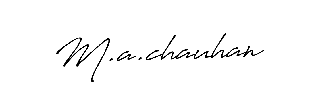 Similarly Antro_Vectra_Bolder is the best handwritten signature design. Signature creator online .You can use it as an online autograph creator for name M.a.chauhan. M.a.chauhan signature style 7 images and pictures png