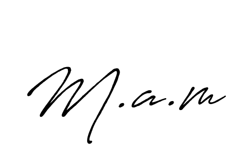 It looks lik you need a new signature style for name M.a.m. Design unique handwritten (Antro_Vectra_Bolder) signature with our free signature maker in just a few clicks. M.a.m signature style 7 images and pictures png