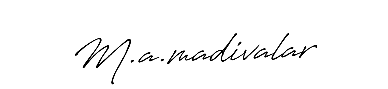 It looks lik you need a new signature style for name M.a.madivalar. Design unique handwritten (Antro_Vectra_Bolder) signature with our free signature maker in just a few clicks. M.a.madivalar signature style 7 images and pictures png