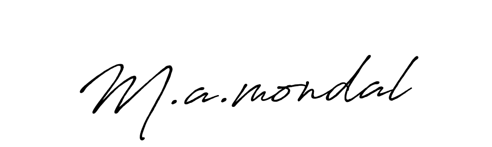 M.a.mondal stylish signature style. Best Handwritten Sign (Antro_Vectra_Bolder) for my name. Handwritten Signature Collection Ideas for my name M.a.mondal. M.a.mondal signature style 7 images and pictures png