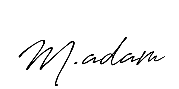 The best way (Antro_Vectra_Bolder) to make a short signature is to pick only two or three words in your name. The name M.adam include a total of six letters. For converting this name. M.adam signature style 7 images and pictures png