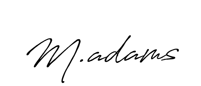 Use a signature maker to create a handwritten signature online. With this signature software, you can design (Antro_Vectra_Bolder) your own signature for name M.adams. M.adams signature style 7 images and pictures png