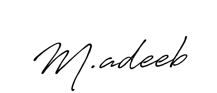 Once you've used our free online signature maker to create your best signature Antro_Vectra_Bolder style, it's time to enjoy all of the benefits that M.adeeb name signing documents. M.adeeb signature style 7 images and pictures png