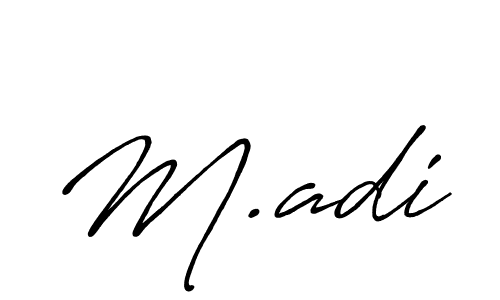 The best way (Antro_Vectra_Bolder) to make a short signature is to pick only two or three words in your name. The name M.adi include a total of six letters. For converting this name. M.adi signature style 7 images and pictures png