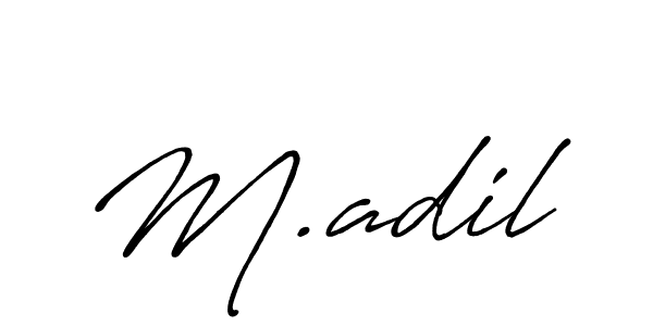 Create a beautiful signature design for name M.adil. With this signature (Antro_Vectra_Bolder) fonts, you can make a handwritten signature for free. M.adil signature style 7 images and pictures png