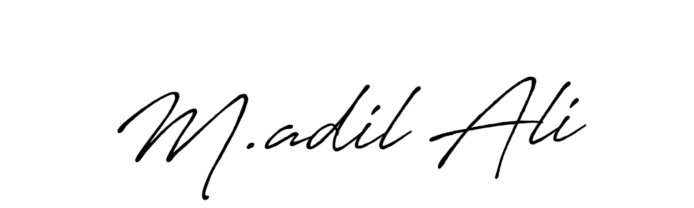 Make a beautiful signature design for name M.adil Ali. With this signature (Antro_Vectra_Bolder) style, you can create a handwritten signature for free. M.adil Ali signature style 7 images and pictures png