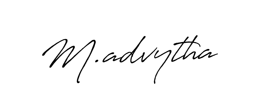 Create a beautiful signature design for name M.advytha. With this signature (Antro_Vectra_Bolder) fonts, you can make a handwritten signature for free. M.advytha signature style 7 images and pictures png