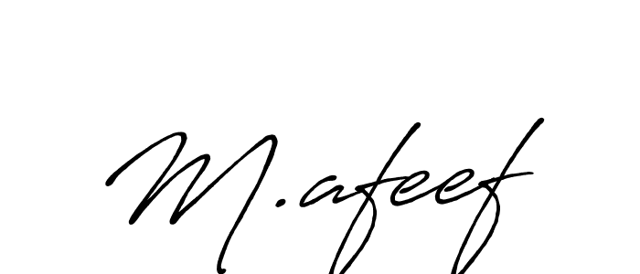 Make a beautiful signature design for name M.afeef. With this signature (Antro_Vectra_Bolder) style, you can create a handwritten signature for free. M.afeef signature style 7 images and pictures png