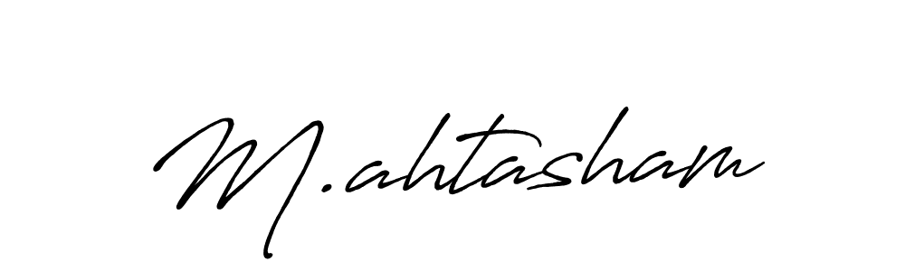 How to make M.ahtasham signature? Antro_Vectra_Bolder is a professional autograph style. Create handwritten signature for M.ahtasham name. M.ahtasham signature style 7 images and pictures png