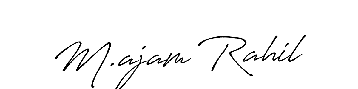 How to make M.ajam Rahil signature? Antro_Vectra_Bolder is a professional autograph style. Create handwritten signature for M.ajam Rahil name. M.ajam Rahil signature style 7 images and pictures png