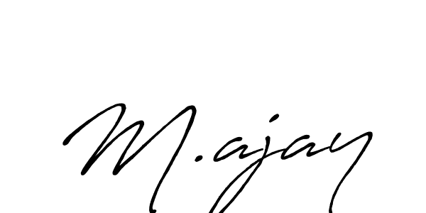 The best way (Antro_Vectra_Bolder) to make a short signature is to pick only two or three words in your name. The name M.ajay include a total of six letters. For converting this name. M.ajay signature style 7 images and pictures png