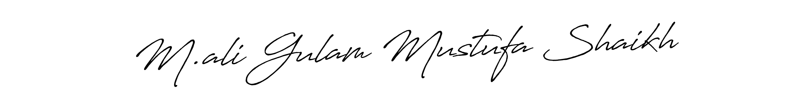 You can use this online signature creator to create a handwritten signature for the name M.ali Gulam Mustufa Shaikh. This is the best online autograph maker. M.ali Gulam Mustufa Shaikh signature style 7 images and pictures png