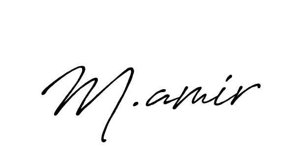 Use a signature maker to create a handwritten signature online. With this signature software, you can design (Antro_Vectra_Bolder) your own signature for name M.amir. M.amir signature style 7 images and pictures png