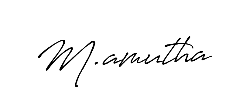 How to make M.amutha signature? Antro_Vectra_Bolder is a professional autograph style. Create handwritten signature for M.amutha name. M.amutha signature style 7 images and pictures png