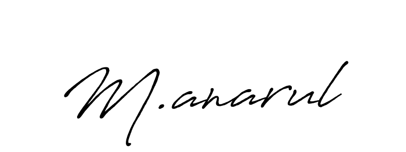 Create a beautiful signature design for name M.anarul. With this signature (Antro_Vectra_Bolder) fonts, you can make a handwritten signature for free. M.anarul signature style 7 images and pictures png