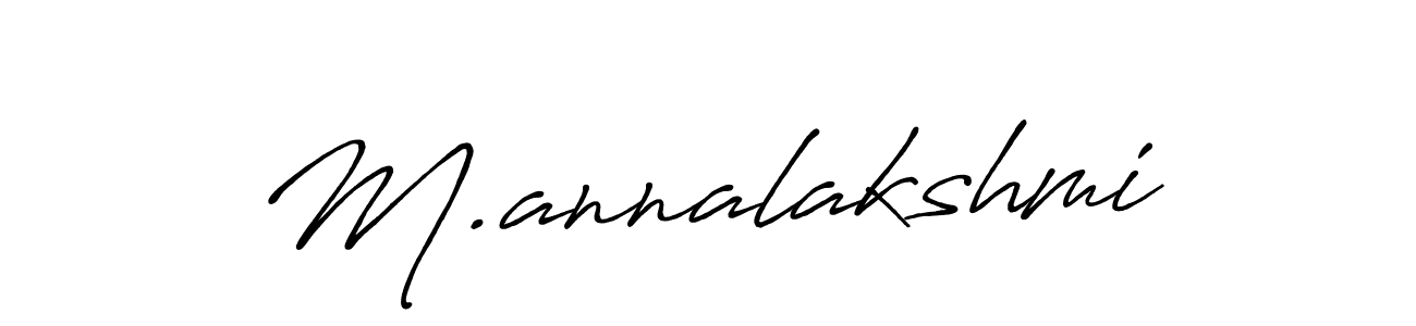 Create a beautiful signature design for name M.annalakshmi. With this signature (Antro_Vectra_Bolder) fonts, you can make a handwritten signature for free. M.annalakshmi signature style 7 images and pictures png