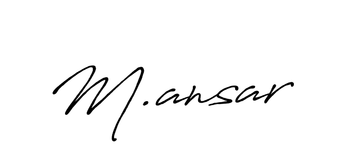 Design your own signature with our free online signature maker. With this signature software, you can create a handwritten (Antro_Vectra_Bolder) signature for name M.ansar. M.ansar signature style 7 images and pictures png