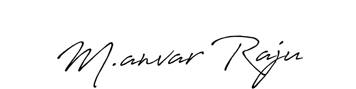 This is the best signature style for the M.anvar Raju name. Also you like these signature font (Antro_Vectra_Bolder). Mix name signature. M.anvar Raju signature style 7 images and pictures png