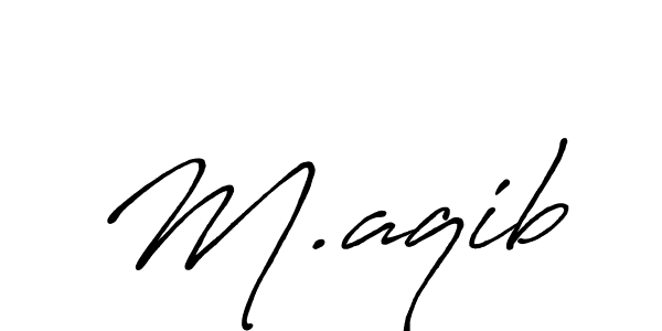 Also You can easily find your signature by using the search form. We will create M.aqib name handwritten signature images for you free of cost using Antro_Vectra_Bolder sign style. M.aqib signature style 7 images and pictures png