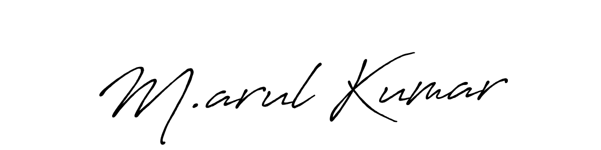 How to make M.arul Kumar signature? Antro_Vectra_Bolder is a professional autograph style. Create handwritten signature for M.arul Kumar name. M.arul Kumar signature style 7 images and pictures png