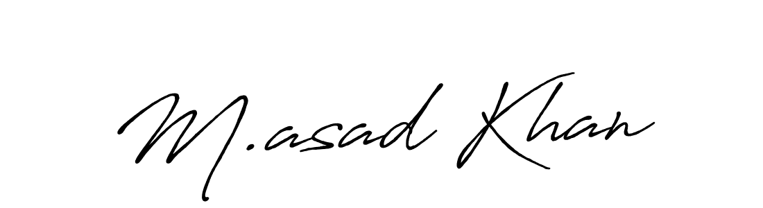 Also You can easily find your signature by using the search form. We will create M.asad Khan name handwritten signature images for you free of cost using Antro_Vectra_Bolder sign style. M.asad Khan signature style 7 images and pictures png