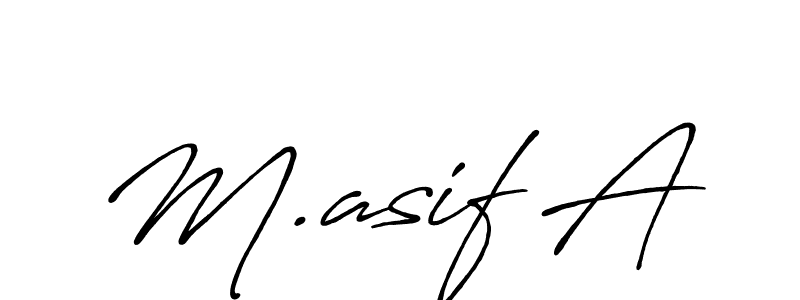 Use a signature maker to create a handwritten signature online. With this signature software, you can design (Antro_Vectra_Bolder) your own signature for name M.asif A. M.asif A signature style 7 images and pictures png