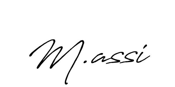 Use a signature maker to create a handwritten signature online. With this signature software, you can design (Antro_Vectra_Bolder) your own signature for name M.assi. M.assi signature style 7 images and pictures png