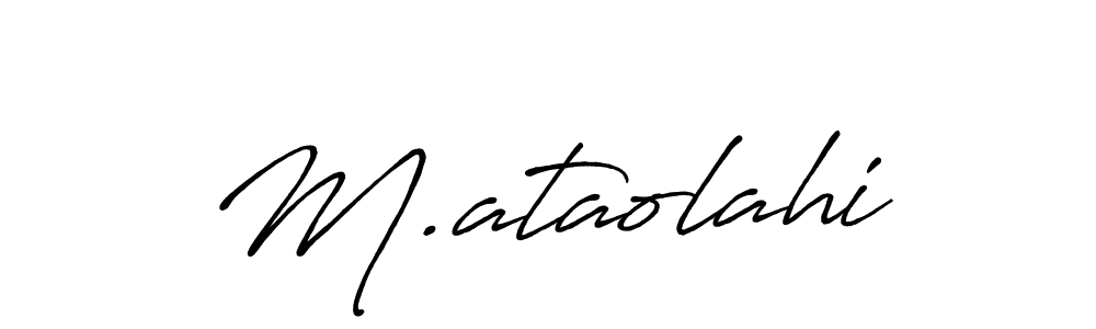 Similarly Antro_Vectra_Bolder is the best handwritten signature design. Signature creator online .You can use it as an online autograph creator for name M.ataolahi. M.ataolahi signature style 7 images and pictures png