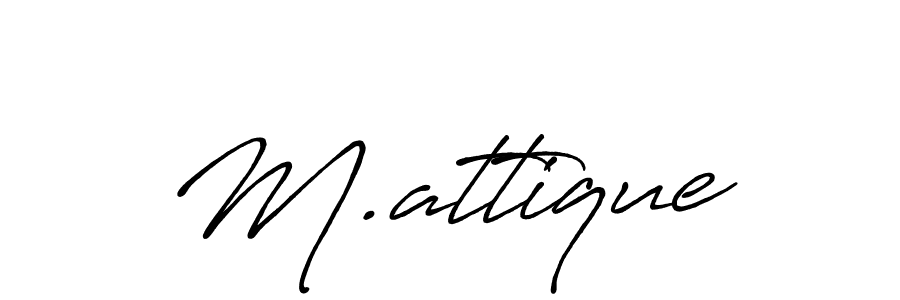 Also we have M.attique name is the best signature style. Create professional handwritten signature collection using Antro_Vectra_Bolder autograph style. M.attique signature style 7 images and pictures png