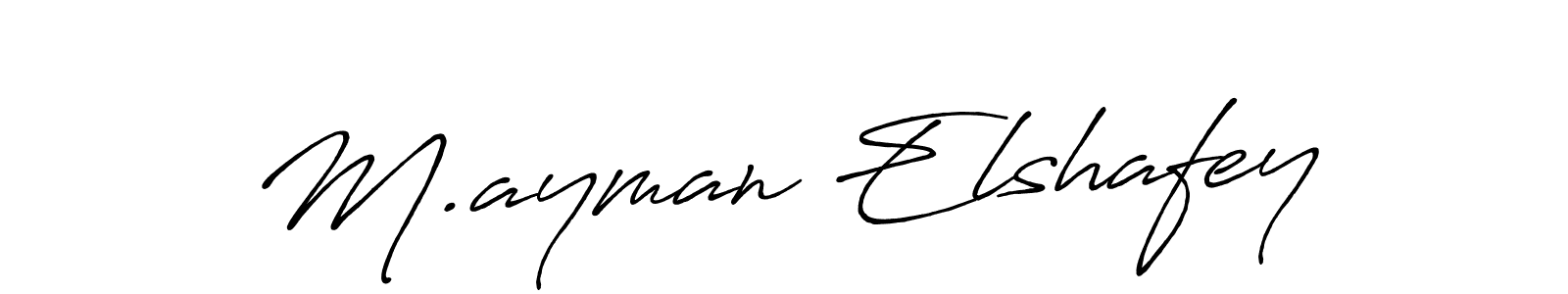 Create a beautiful signature design for name M.ayman Elshafey. With this signature (Antro_Vectra_Bolder) fonts, you can make a handwritten signature for free. M.ayman Elshafey signature style 7 images and pictures png
