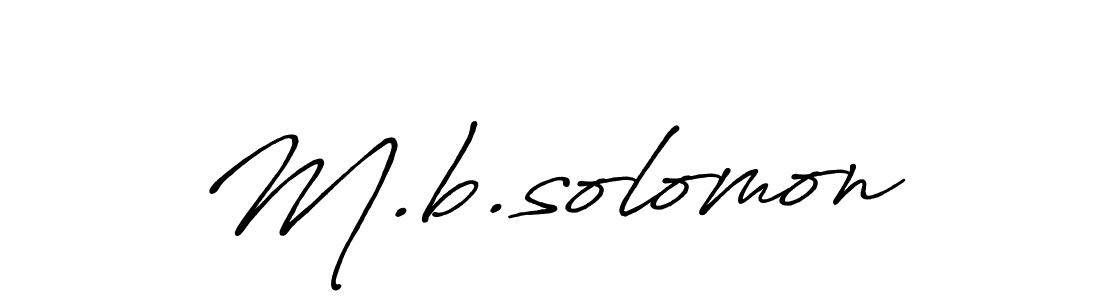 Also we have M.b.solomon name is the best signature style. Create professional handwritten signature collection using Antro_Vectra_Bolder autograph style. M.b.solomon signature style 7 images and pictures png