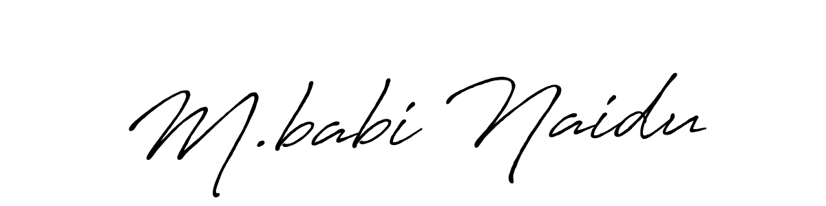 This is the best signature style for the M.babi Naidu name. Also you like these signature font (Antro_Vectra_Bolder). Mix name signature. M.babi Naidu signature style 7 images and pictures png