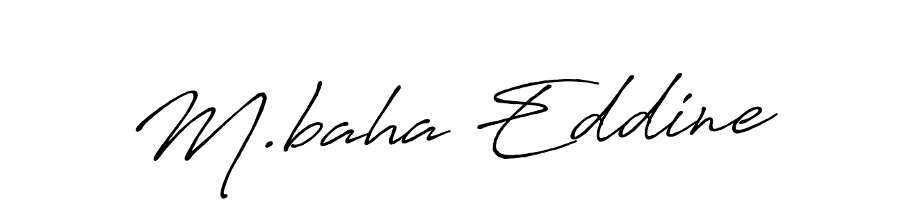 if you are searching for the best signature style for your name M.baha Eddine. so please give up your signature search. here we have designed multiple signature styles  using Antro_Vectra_Bolder. M.baha Eddine signature style 7 images and pictures png